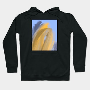 Abstract Golden Blue Painting Hoodie